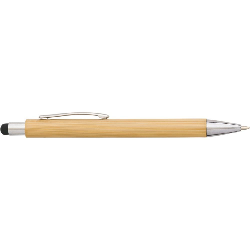 Bambusowy długopis, touch pen z logo V9335-03 - 4