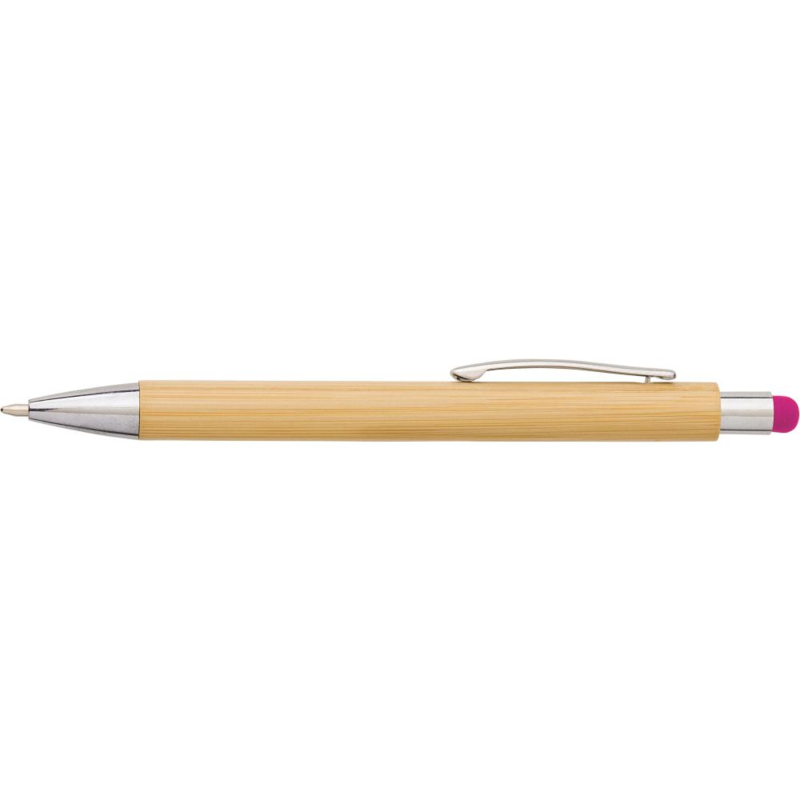 Bambusowy długopis, touch pen z logo V9335-31 - 4