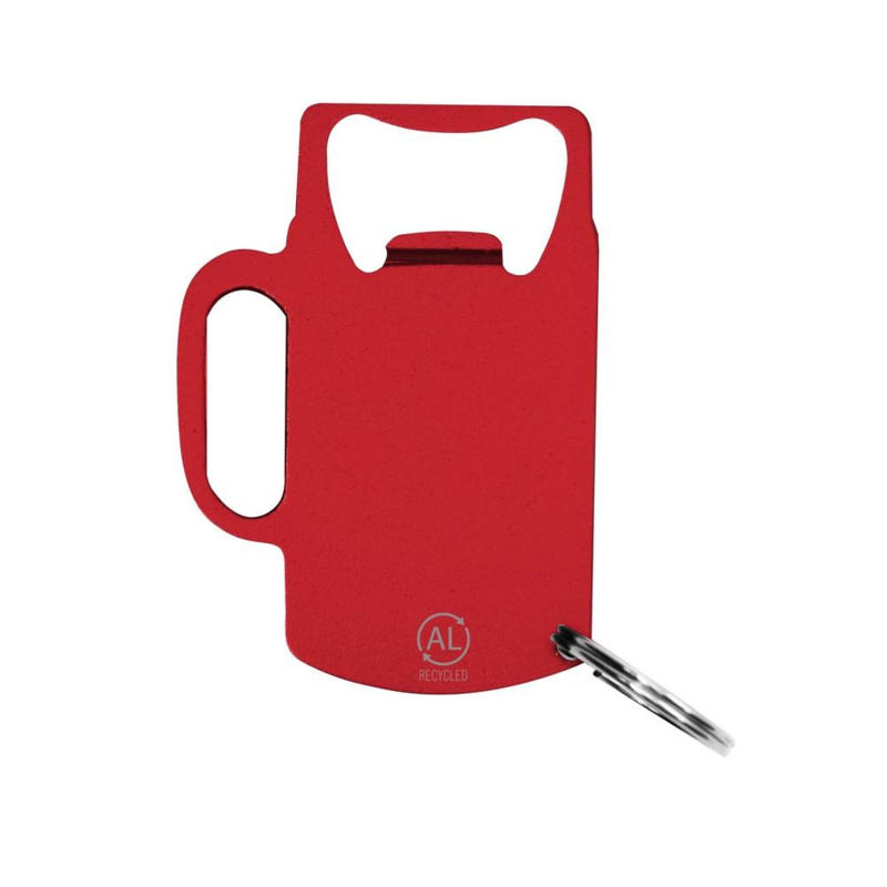 Brelok do kluczy, otwieracz do butelek z aluminium z recyklingu z logo VA701-05 - 3