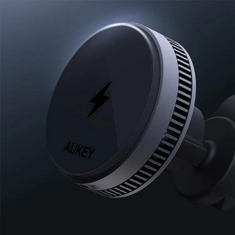 Samochodowy uchwyt do telefonu, magnetyczna ładowarka bezprzewodowa 15W Aukey z logo VAM09-03 - 11