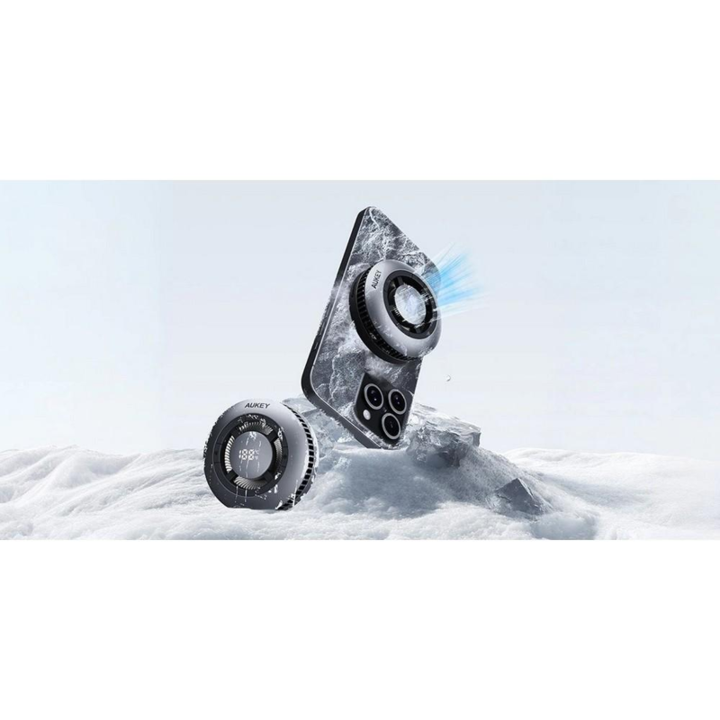 Magnetyczna ładowarka bezprzewodowa 15W z wentylatorem Aukey z logo VAM10-15 - 7