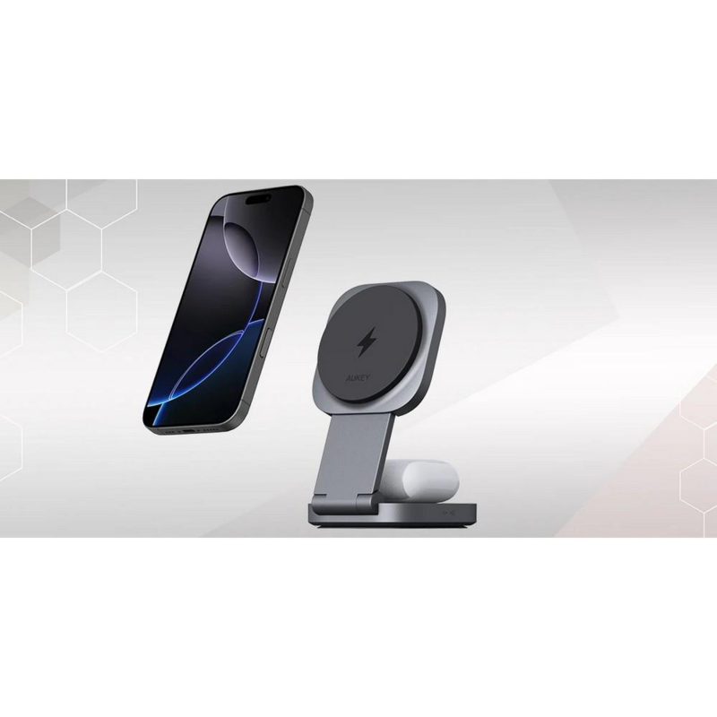 Magnetyczna ładowarka bezprzewodowa 15W Aukey z logo VAM11-15 - 7