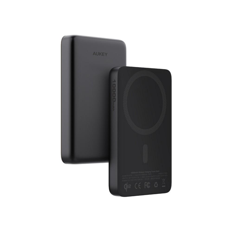 Magnetyczny, bezprzewodowy power bank 10000 mAh Aukey z logo VAM12-03 - 1