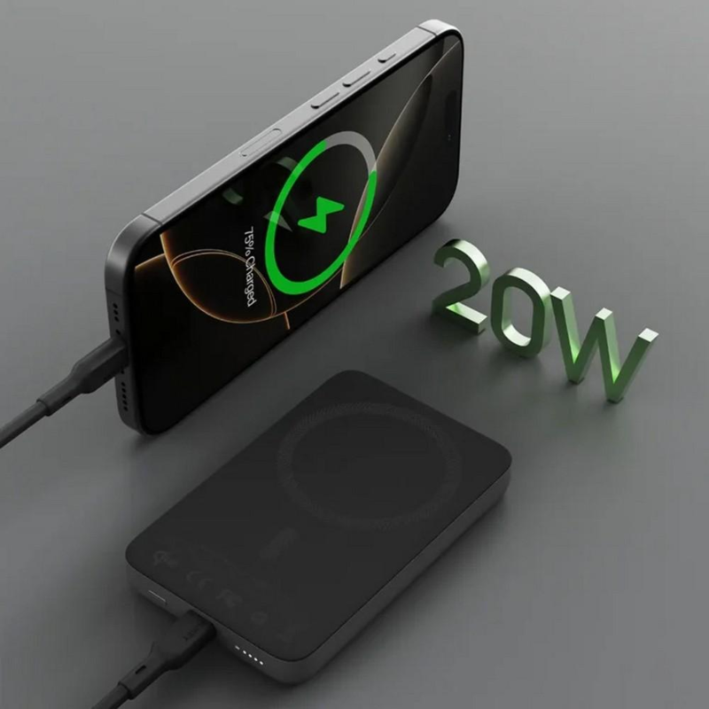 Magnetyczny, bezprzewodowy power bank 10000 mAh Aukey z logo VAM12-03 - 6