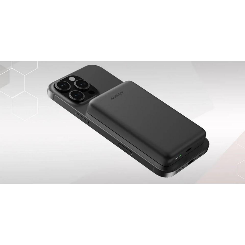 Magnetyczny, bezprzewodowy power bank 10000 mAh Aukey z logo VAM12-03 - 11