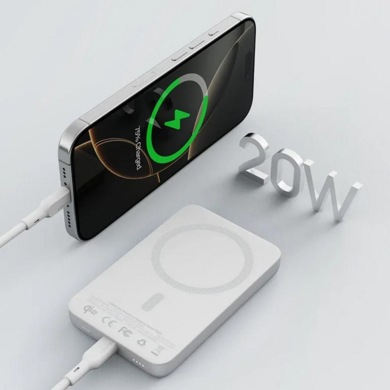 Magnetyczny, bezprzewodowy power bank 10000 mAh Aukey z logo VAM12-32 - 2