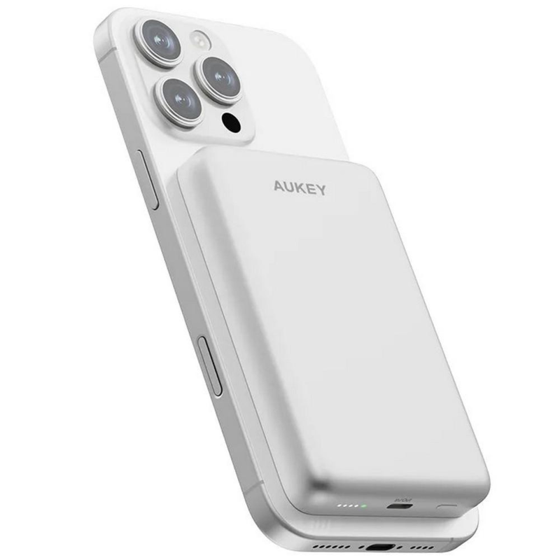 Magnetyczny, bezprzewodowy power bank 10000 mAh Aukey z logo VAM12-32 - 13
