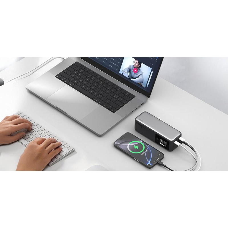 Power bank 27600 mAh, 140 W, Aukey z logo VAM15-32 - 9