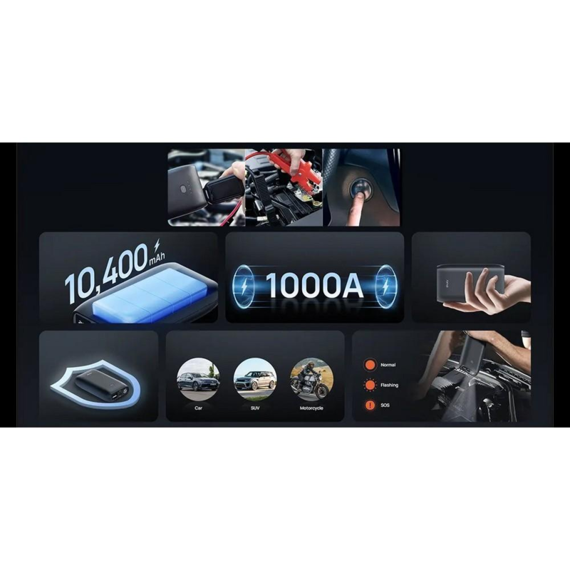 Power bank 10400 mAh, starter samochodowy 70MAI PS07 z logo VAM19-03 - 13