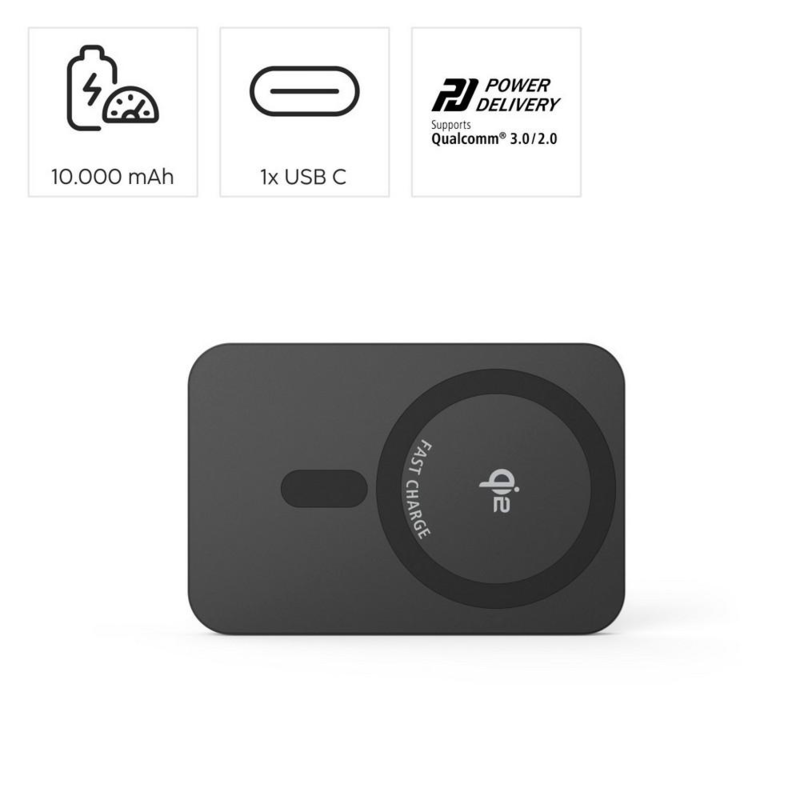 Magnetyczny power bank 10000 mAh Hama z logo VH037-03 - 6