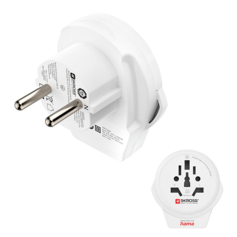 Adapter podróżny Skross for Hama USB z logo VH049-02 - 2