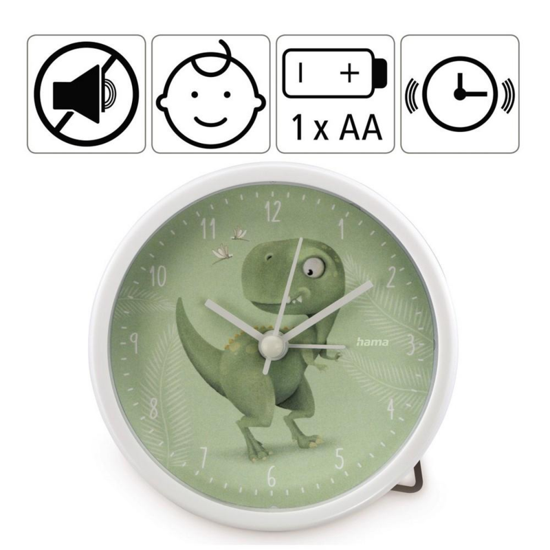 Budzik dla dzieci Hama Happy Dino z logo VH060-06 - 3