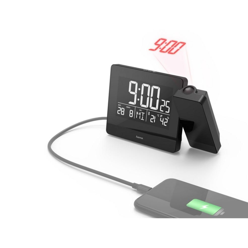 Zegar, budzik z projektorem Hama Plus Charge z logo VH062-03 - 5