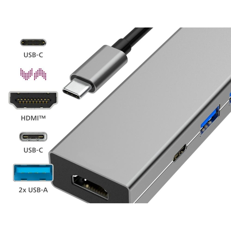 Hub USB, USB-C, HDMI Hama z logo VH070-19 - 4