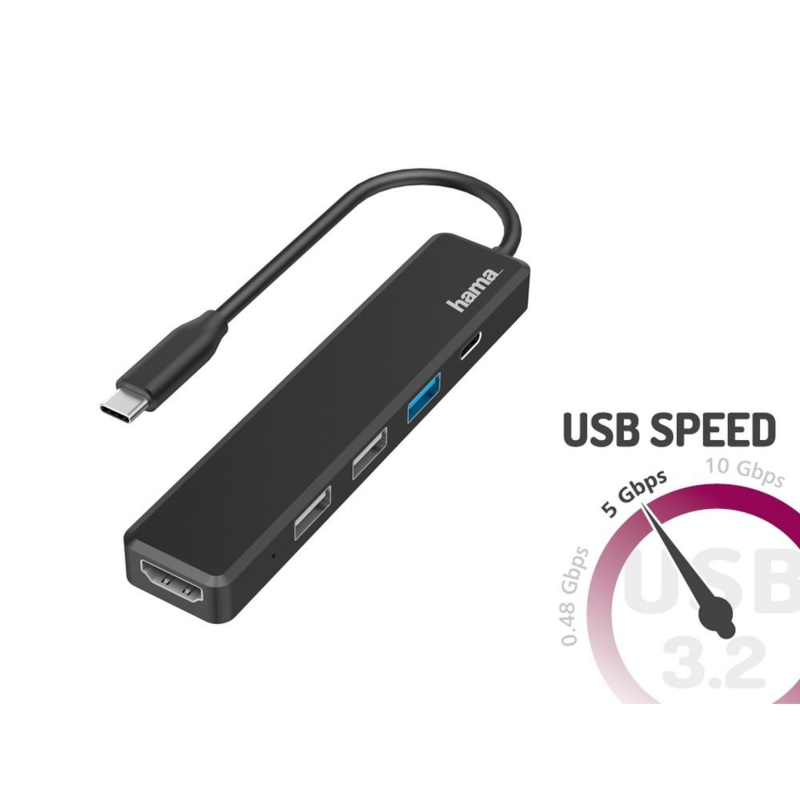 Hub USB, USB-C, HDMI Hama z logo VH071-03 - 3