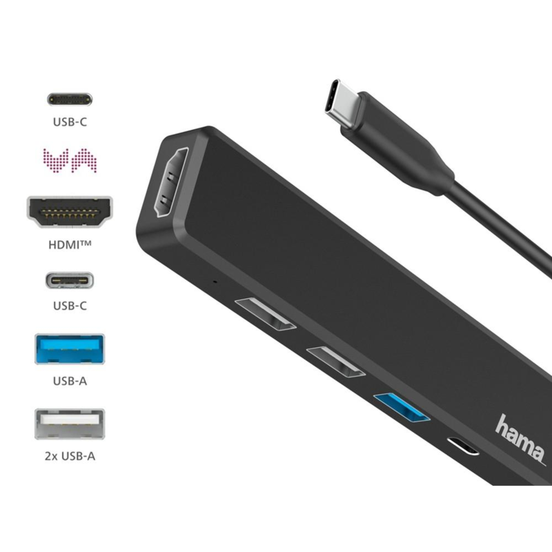 Hub USB, USB-C, HDMI Hama z logo VH071-03 - 5