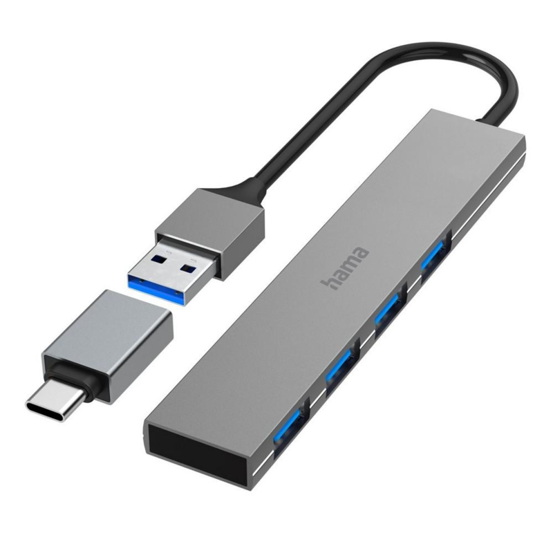 Hub USB, USB-C Hama z logo VH072-19 - 1