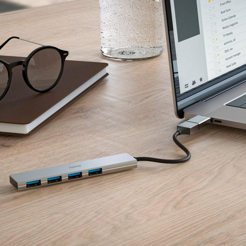 Hub USB, USB-C Hama z logo VH072-19 - 2